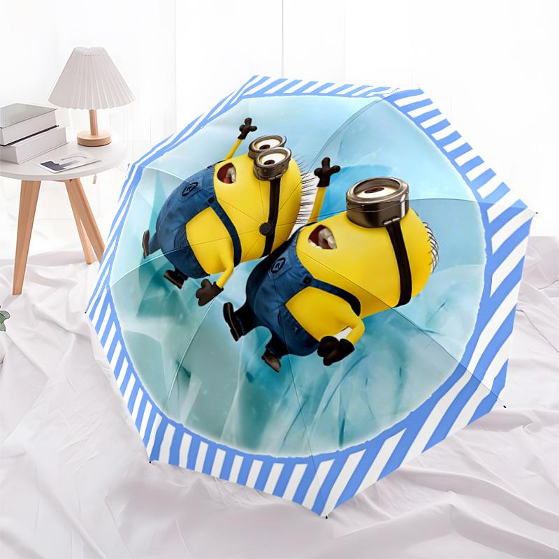1PC Pattern Auto Folding Personality Umbrella, Portable Collapsible Design, Casual Outdoor Accessory, For All Seasons, Christmas Birthday Festival Gif