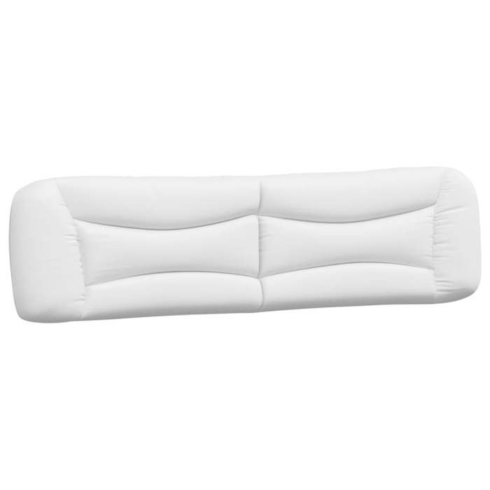 VidaXL Coussin de Tête de Lit, Oreiller de Lecture avec Fermeture à Glissière, Coussin de Lecture pour Lit Chambre, Blanc 374624