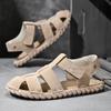 Fashion Men's Big Size 46 Sandals Summer Shoes Open-Toed Slippers Soft Roman Comfortable Footwear Outdoor Beach Walking Footwear