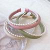 Pearl High Crown Double Layer Women's Headband - Spring/Summer 2023 Hair Accessory in Candy Colors
