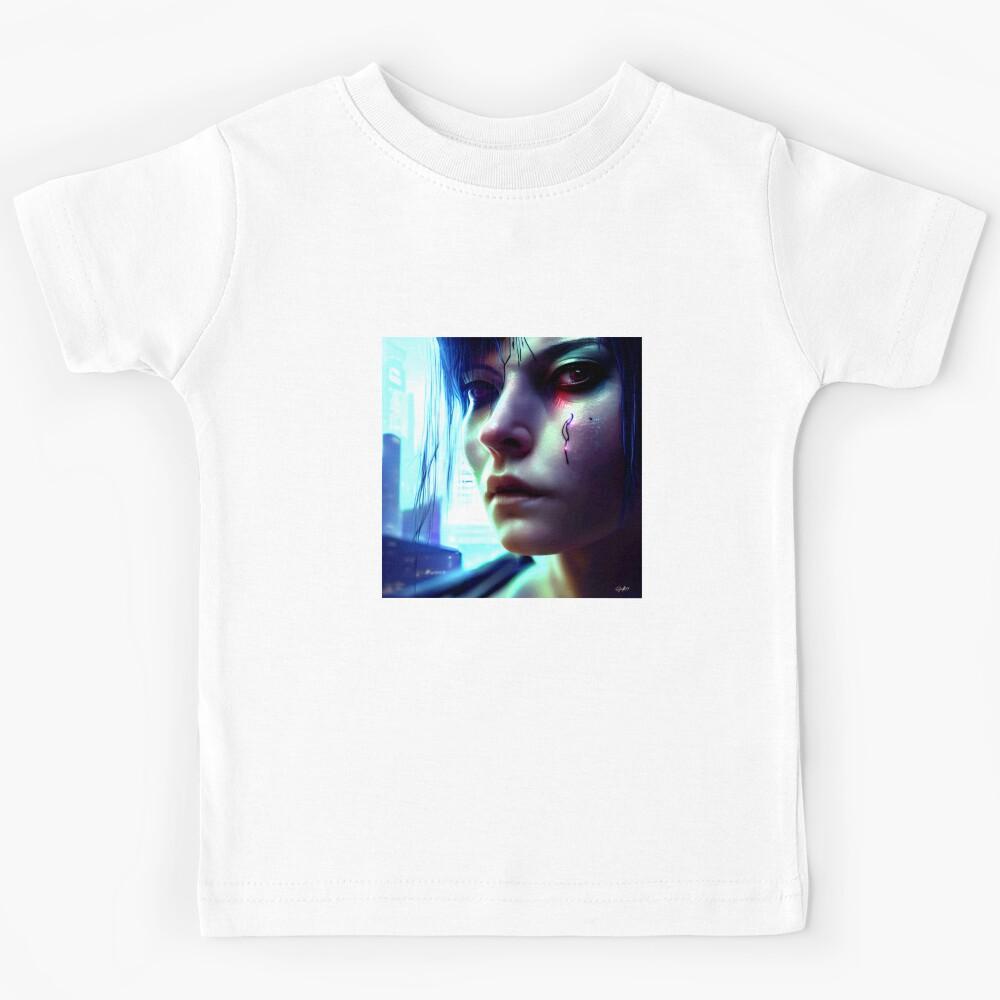 CYBER GIRL (Portrait) #003 Kids T-Shirt 130