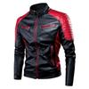 Dünne Frühlings- und Herbst-Casual-Herren-Lederjacken Mode Trendy Brand Splicing Motorrad Retro Lederjacken