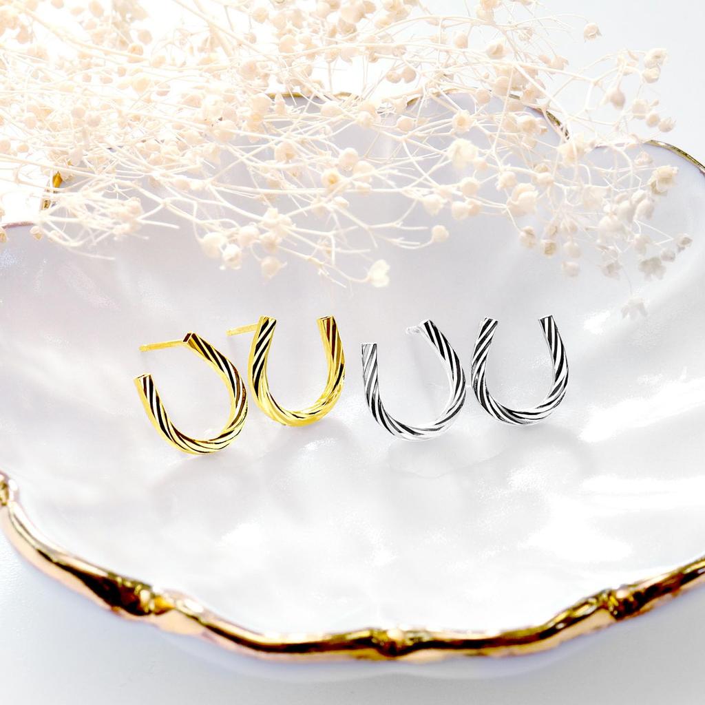 Earrings Platinum Bullion Horseshoe PT900 Platinum [Lara Christie] Women's le51-0001-pt