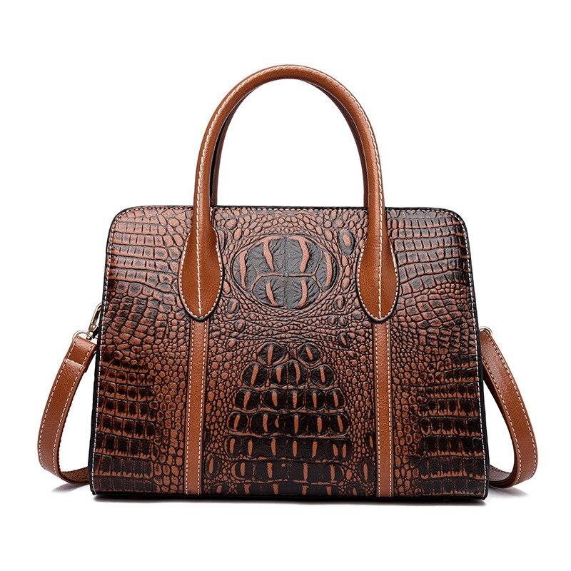 Johnature Fashion Women Big Bag Versatile Commuter Elegant Leather Handbag Leisure Large Capacity Shoulder & Crossbody Bags