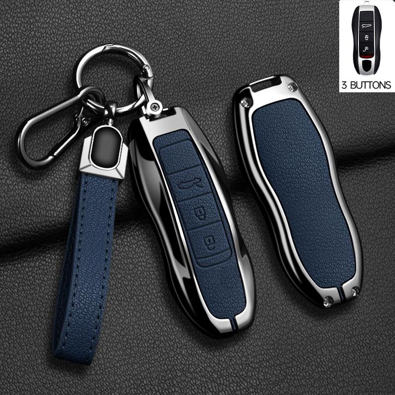 Metal Car Key Case Cover For Porsche Cayenne 958 911 Lepin 996 Macan Boxster Panamera 997 944 924 Panamera 718 971 9YA Keychain