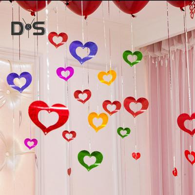 1 Set gut aussehender Ballon-Glitzer-Anhänger, einfach zu verwenden, Kunststoff, Herzform, DIY-Ballon-Pailletten-Ornament für Hochzeit