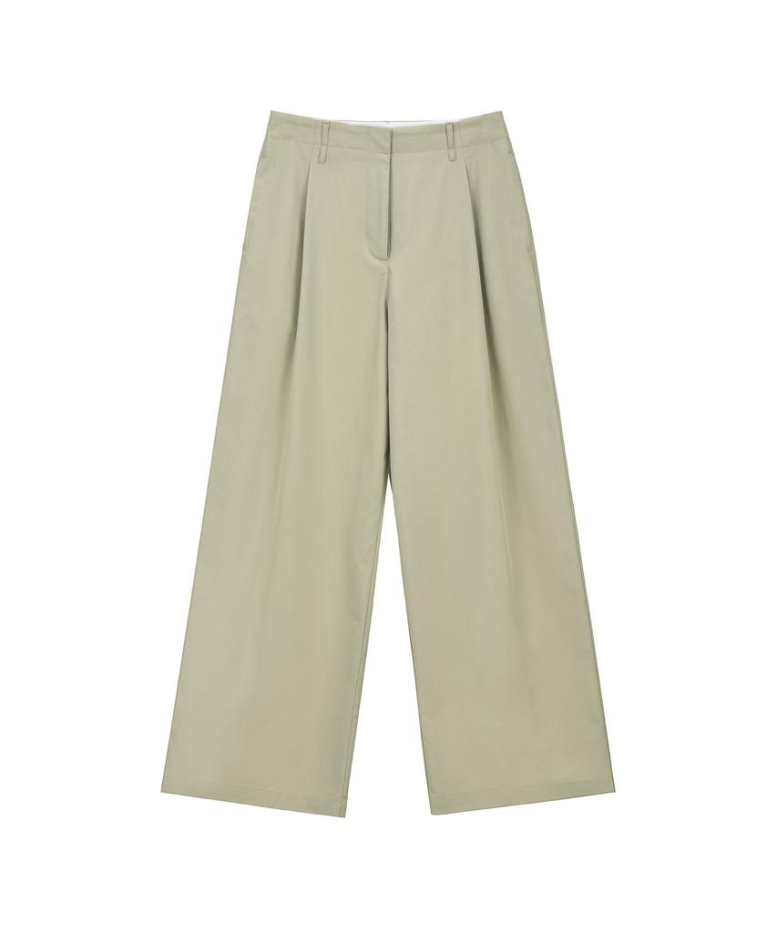 Kwinseulaebis Clean-Cut Cotton Tuck Waist Pants