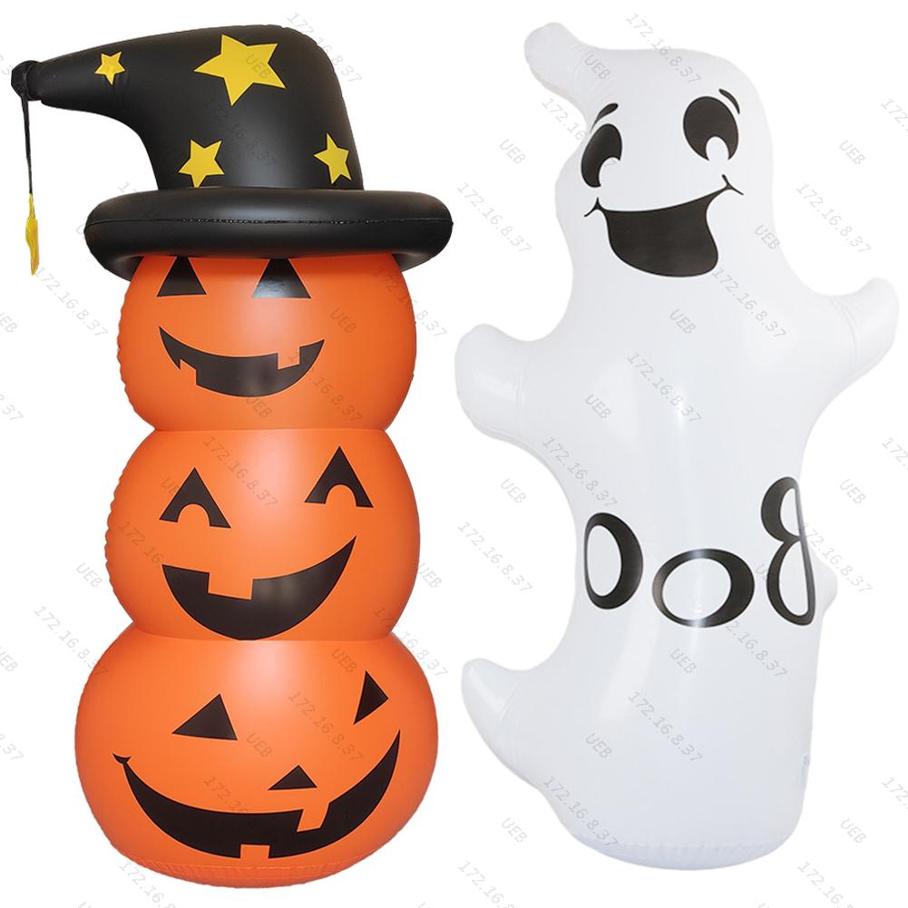 Halloween Standing Inflatables Pumpkin Ghost Stacked Inflatable Pumpkin Horror Festival Theme Indoor Outdoor Garden Decorations