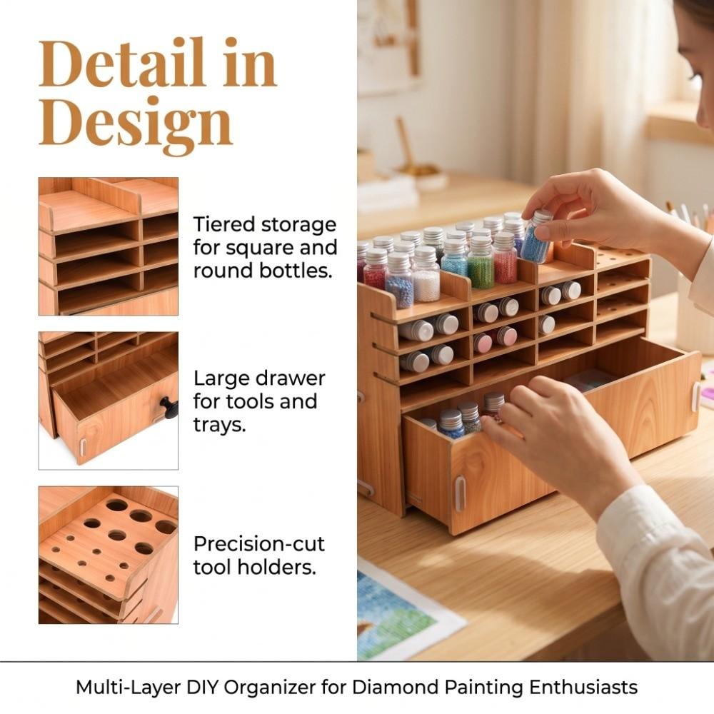 drawer design Rhinestone storage box with drawers  DIY handmade organization