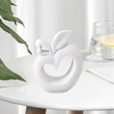 Resin Apple Statue Model Christmas Gift Collection Decorative Figurine Tabletop Ornament for