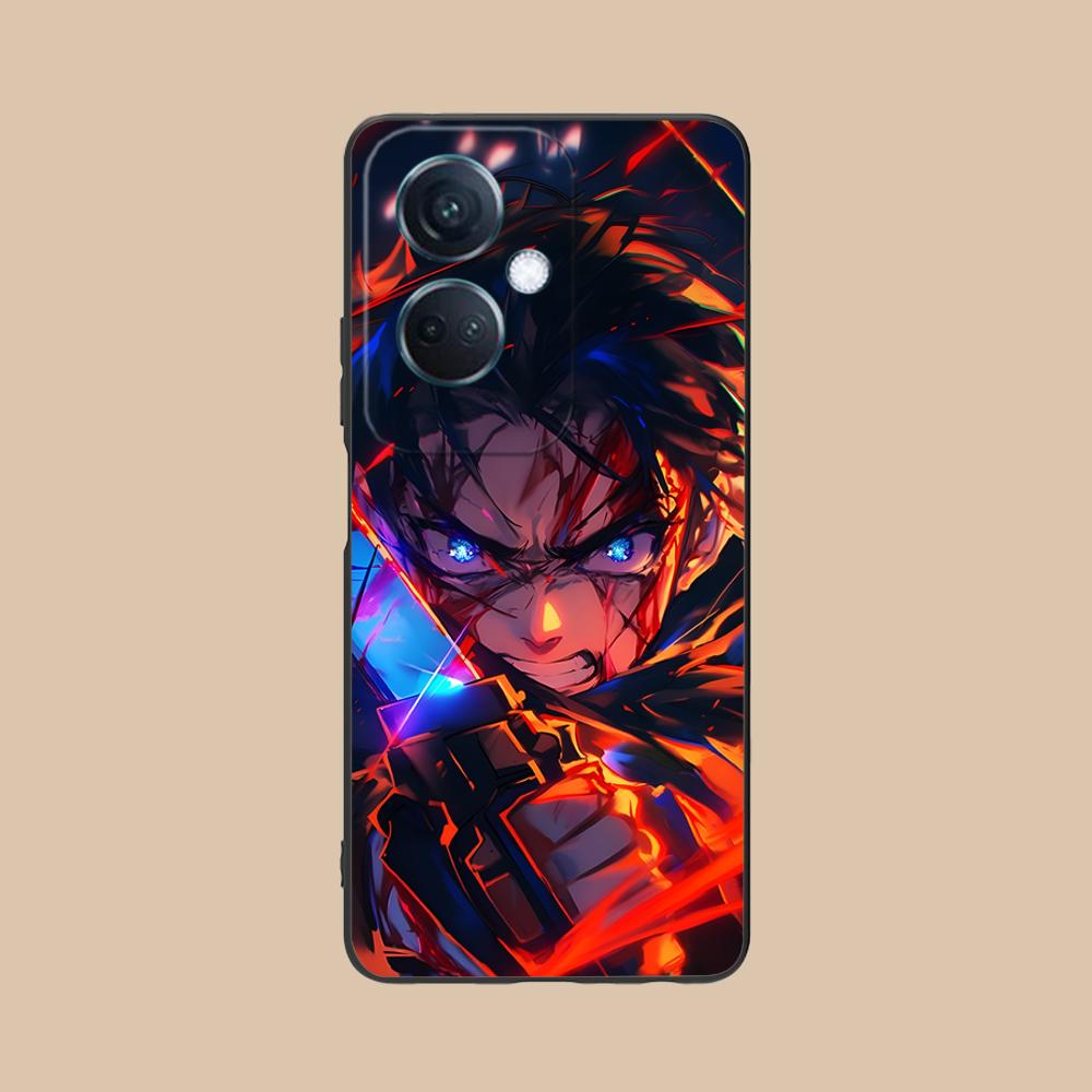 AOT Eren Yeager Matte TPU Mobile Phone Case for OPPO Reno 14 13 12 11 10 9 8 7 6 5 F T Pro 5G Colorful Printing Cover