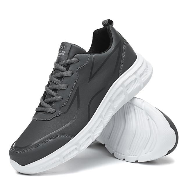 New Air Running Shoes Men Breatheable Leather Sneakers Teenage Male Footwear Sport Shoes Soft Bottom Fashion Young Shoes