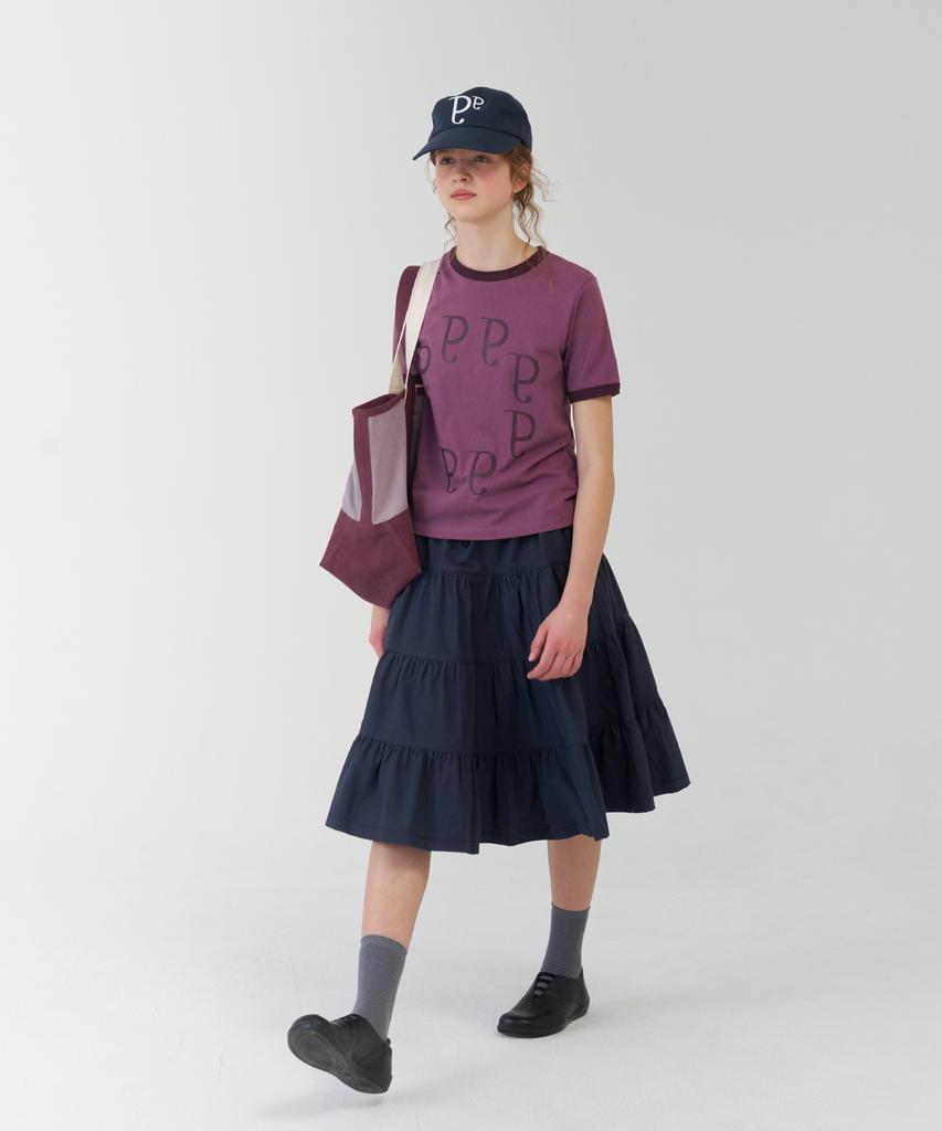 Pesto 3 Shirred Skirt Dark Lake