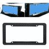2 Pcs Black Carbon FIBER LICENSE PLATE FRAME TAG COVER Perfect Fit For