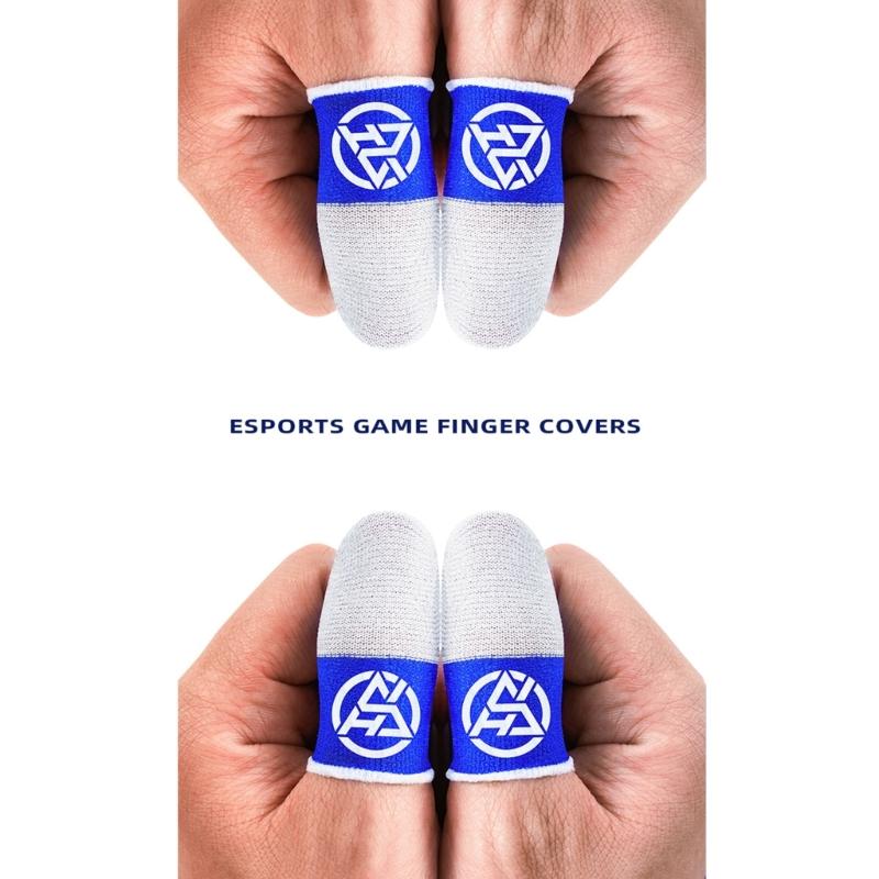 2x Breathable Anti Sweat Gaming Finger Covers Protectors With Ergonomic Stitching For Enhancing Shoot Game Performances