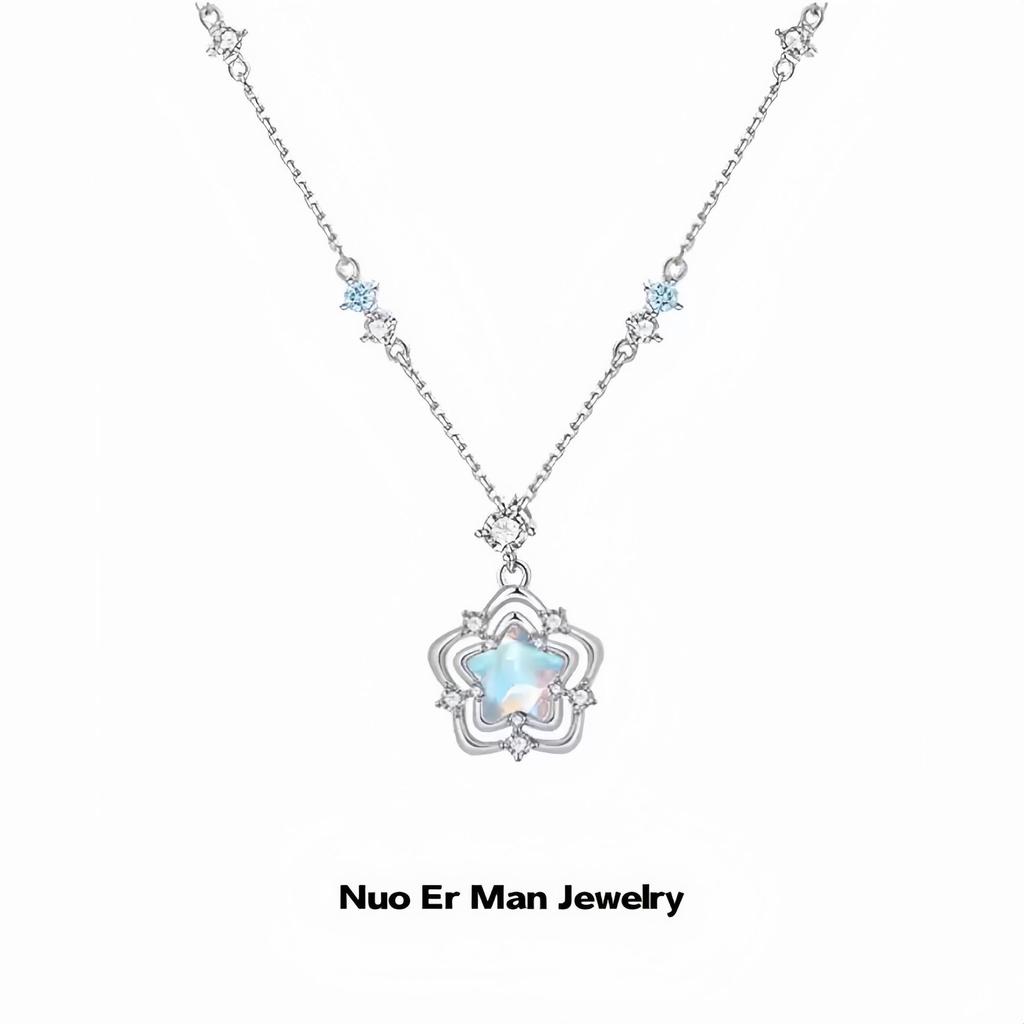 New light luxury versatile ocean heart necklace, high-end design exquisite temperament, give girlfriend friend collarbone chain