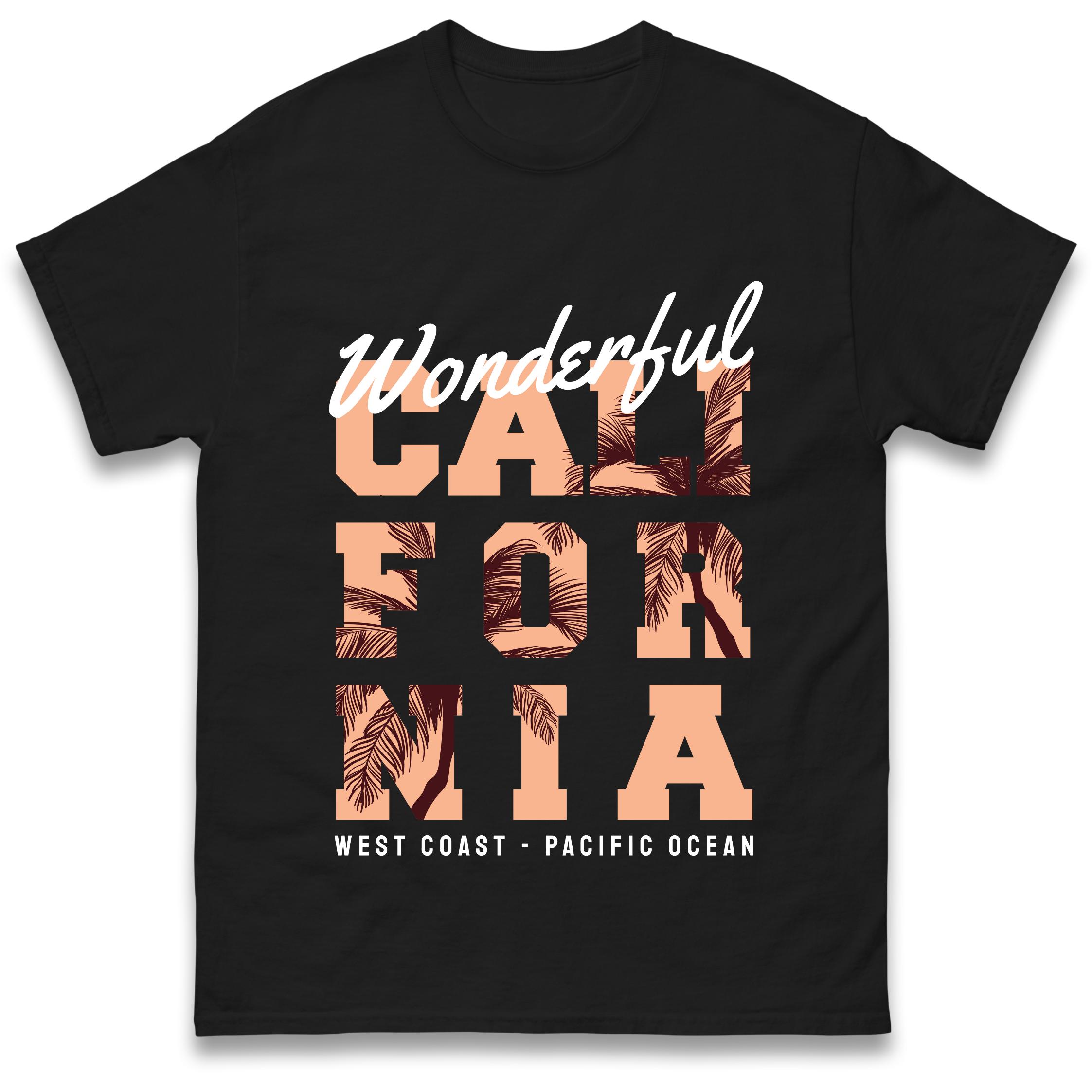 Wonderful California T-Shirt Tshirt Mens Womens Tops Unisex Tees 100% Cotton L