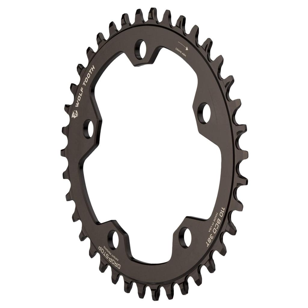 Wolf Tooth Elliptical 110 BCD 5 Bolt Chainring 40T compatible with SRAM Flattop