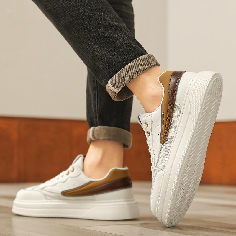 Korean version of classic black and white with casual shoes, light and comfortable, soft sole cushioning low-top white shoes, fashionable versatile b