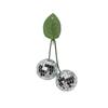 Disco Ball Cherry Decoration Pendant Decoration Room Decoration Mirror Ball with Leaf Props
