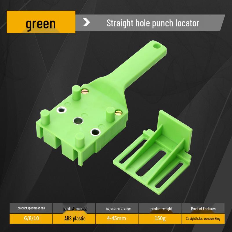 Wooden Board Drilling Locator: Straight & Round Hole Punch for DIY Wood Tenon Splicing