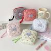 Cherries Decoration Sanitary Pad Storage Bag Water Resistant Practical Polyester Organizer For Travel Cosmetic
