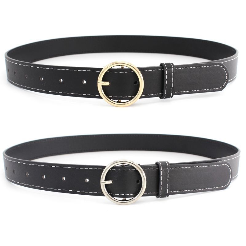 Vintageinspired Chic Belt With Durable Pu Material And Stylish Buckles For Looks Trendy
