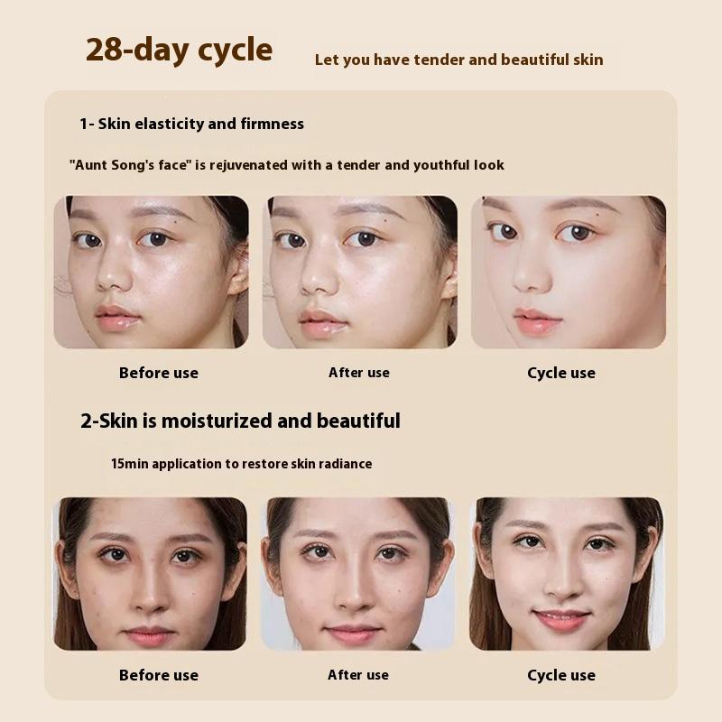 Bílá transparentní stahující křišťálová maska proti vráskám kolagenová hydratační vstřebatelný split