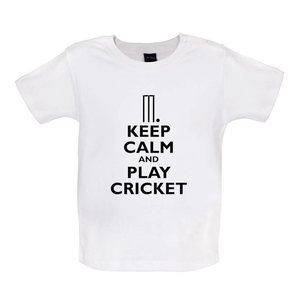 

Keep Calm And Play Cricket - Kids Baby Kids Boys Girls Unisex T-Shirt / Bodysuit - Love Player England 100