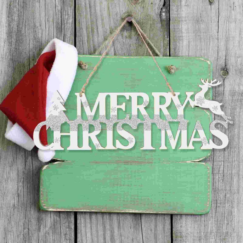 Elk Design Wooden Welcome Decor Sign Hanging Christmas Tree Pendant  Xmas Tree Decor