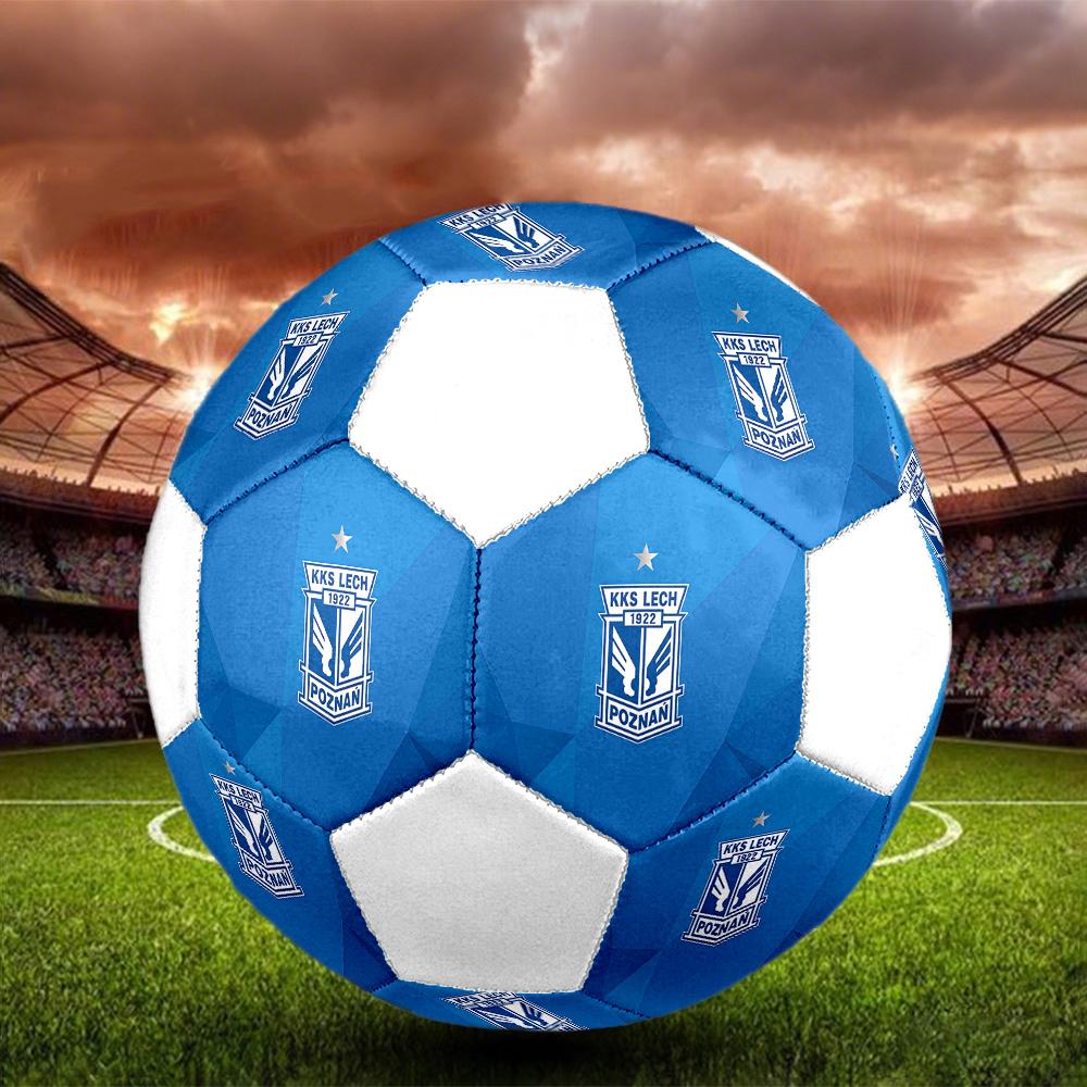 1PC Lech Poznan Poster Size 5 Soccer Ball PrahaIndoor Soccer Ball Colorful All Ages Machine Stitched PVC Competition Ready Durable High-Bounce