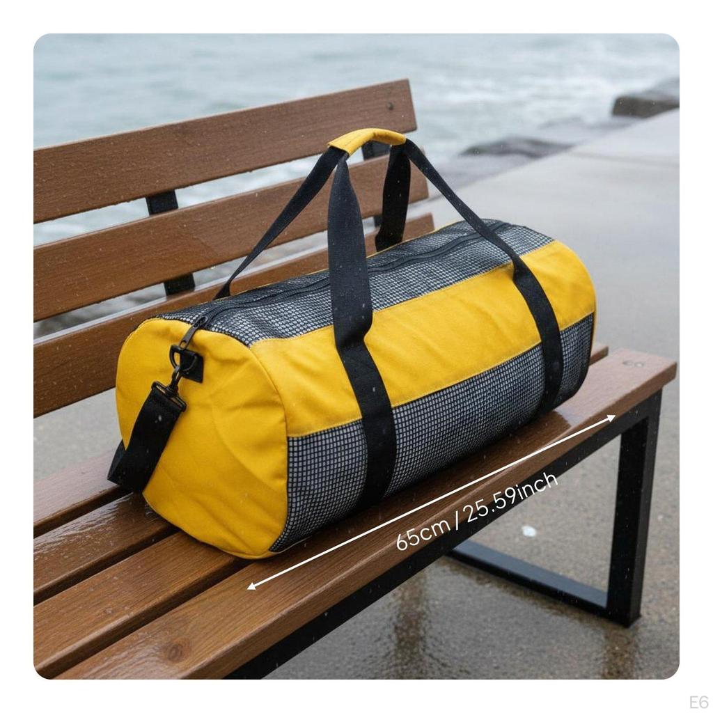 Scuba Gear Duffel Bag Detachable Shoulder Strap Mesh Dive Heavy Duty for