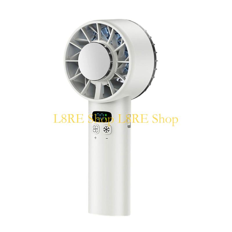 L8RE Small Pocket Fan Digital Display Fan 5200mAh Cooling Fan Outdoor Fan Table Fan with Large Battery Suitable for Own Use