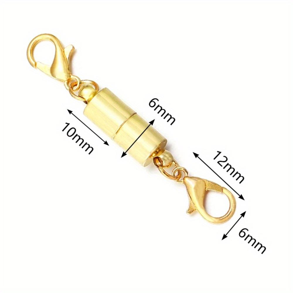 4Pcs/Lot Round Magnetic Clasps for Jewelry Making Magnet End Clasp Connectors Buckle Metal Clasp with Lobster Clasps