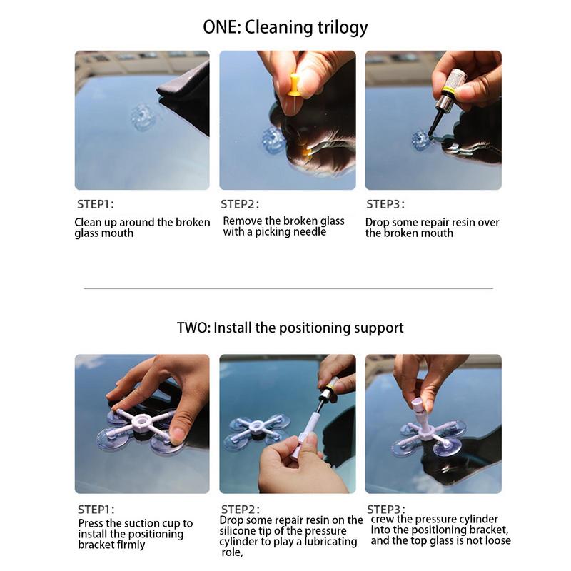 Kendin Yap Ön Cam Çatlak Onarım Kiti Çatlak Ön Cam Camı Araba Kiti Taşınabilir Oto Ön Cam Camı Onarım Aleti Araba aksesuarları