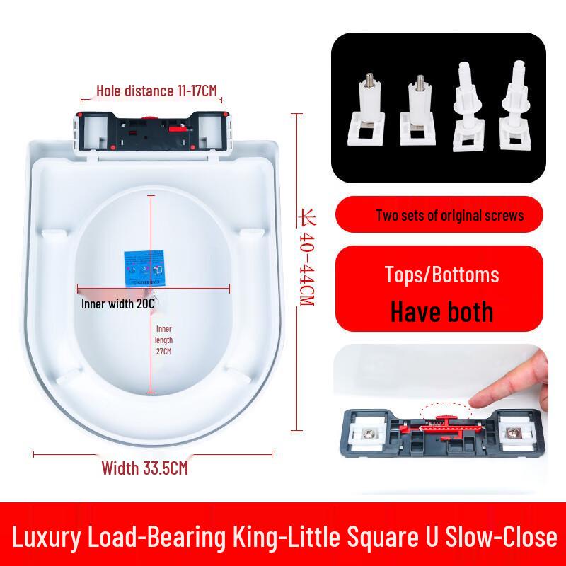 

TLXT Thickened Soft-Close PP Toilet Seat Cover