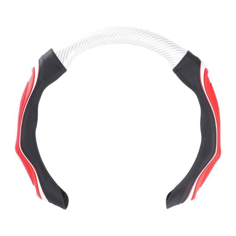 Universal Sport Steering Wheel Cover 38cm Silicone Grip With Massage Bumps Breathable Synthetic Leather All-Season Car Accessory