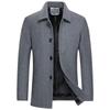 Herren Business Wollmantel Modischer Innenfleece Verdickter Wollmantel Reversmantel