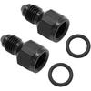 Female to Male Reducer 4AN to 3AN Reduce adaptor Aluminum JIC AN4 Female to Male AN3 Flare Thread Hose Reducing Fittings Black, Pack of 2