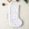White Fleece Gold-stamped Rudolph Christmas Stocking
