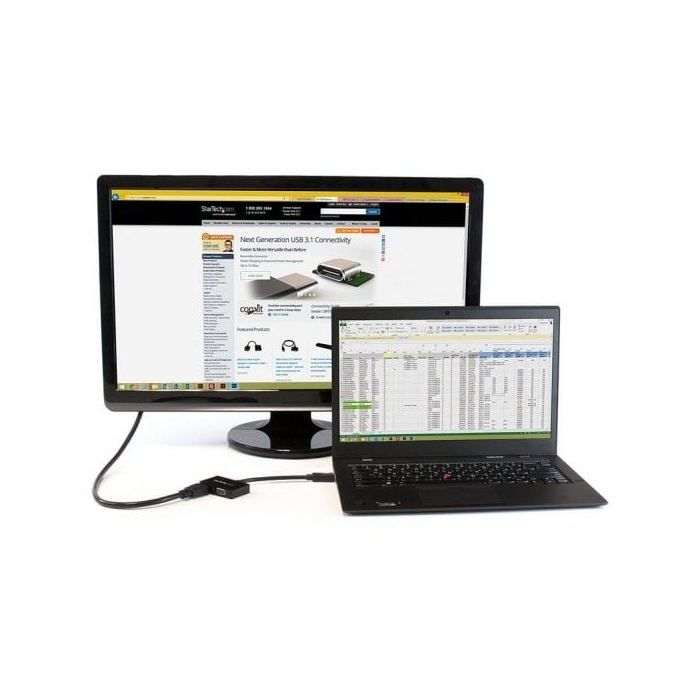 Adaptateur audio/vidéo - STARTECH.COM - Convertisseur 2-en-1 - DisplayPort vers HDMI/VGA - Noir