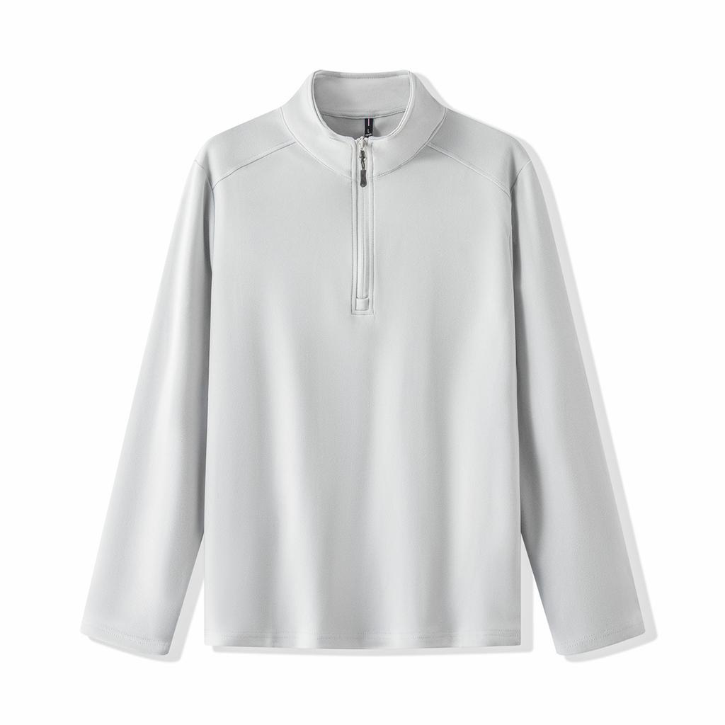 Men's Autumn Winter Fleece High Collar Warm Top Half Zip Pullover Sweatshirt Long Sleeve Base Layer Commuter Shirt