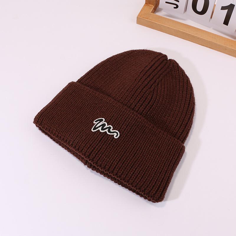 Autumn and Winter Wool Hats for Men and Women Korean Style Versatile Couples Cold Hats Simple Street Ear Protection Warm Knit Hat