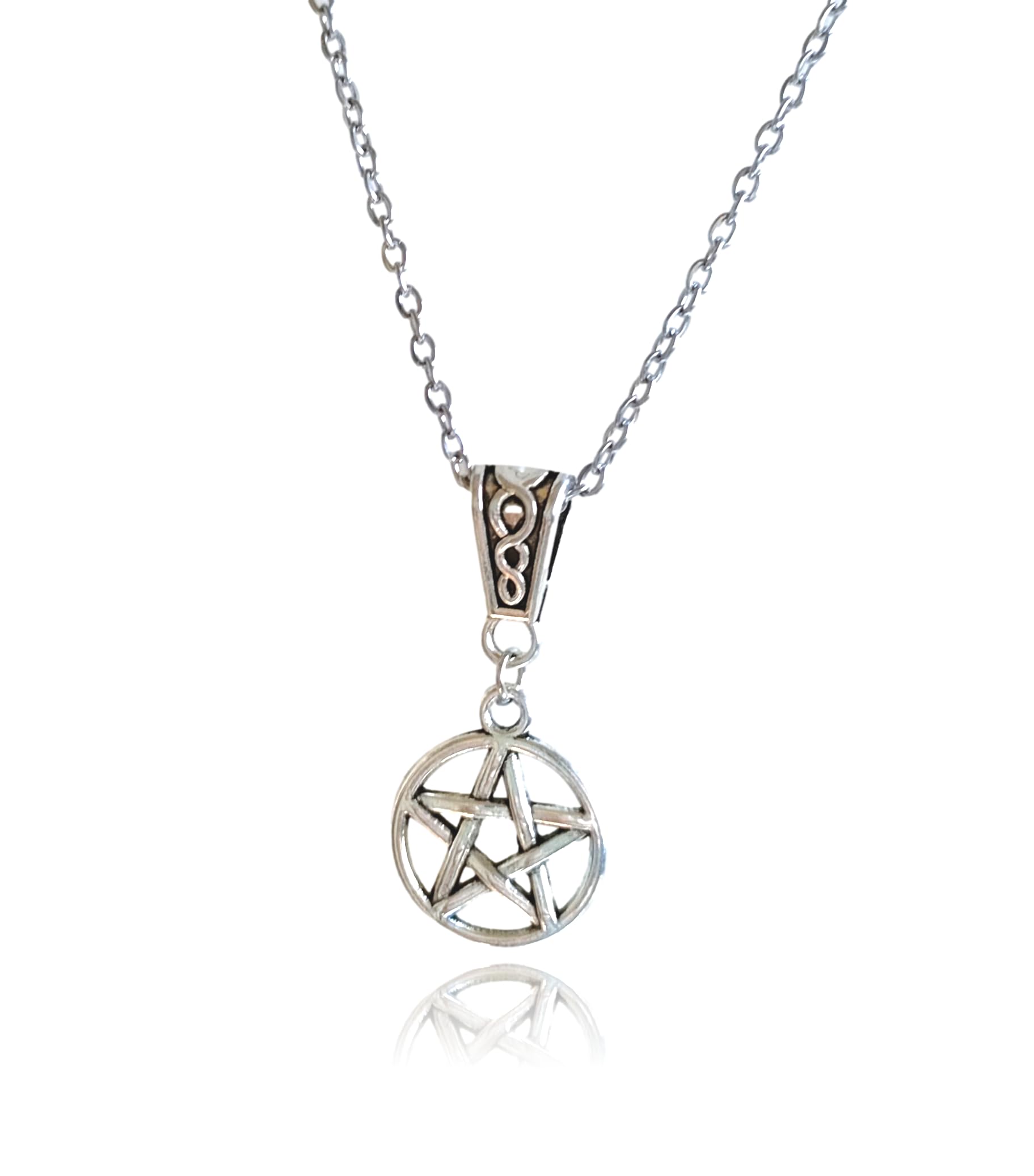 

star necklace small silver pentagram star Five-pointed five-pointed