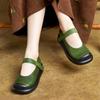 Cow Leather Loafers Ladies Luxury  Mary Janes Women Flats Casual Leisuer Daily Oxford Shoes Mother's Square Toe Footwear