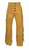 Tan Fringes Men Pant Party Soft Suede Motorcycle Genuine 100% Leather Lambskin