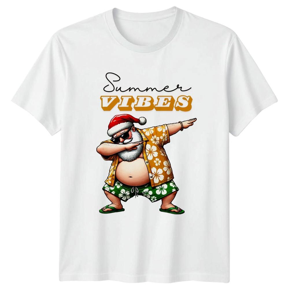 Summer Vibes TShirt Dabbing Santa Christmas In July Gift For Him And Her S