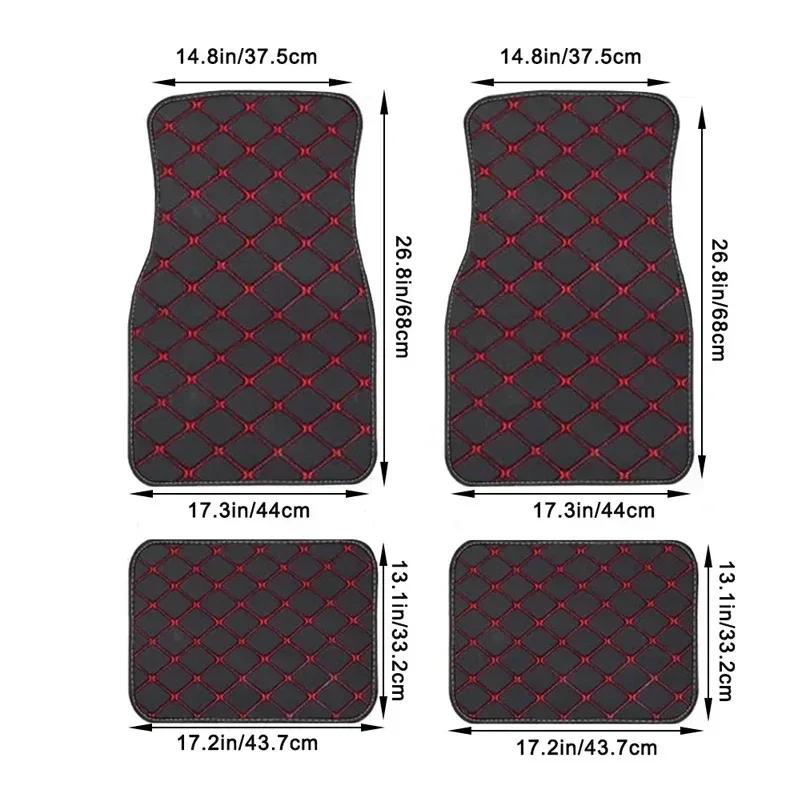 4 PCS Universal Style Car Floor Mat for PEUGEOT 206 307SW 308 407 408 508sw 208 2008 3008 4008 5008 Car Accessories Amagi