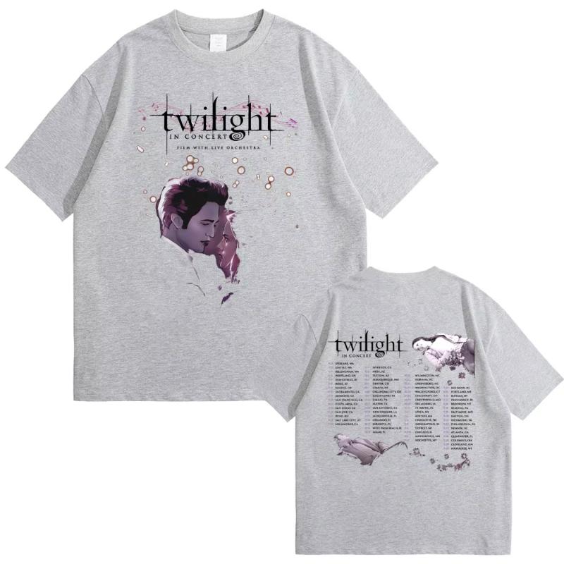 Twilight In Concert T Shirts Robert Pattinson Bella and Edward Cullen Graphic Tshirt Unisex Women Casual Cotton Vintage Tshirts