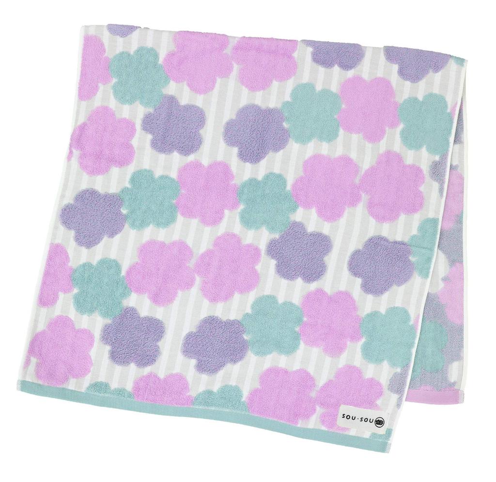 Marushin Bath Cloth Grass Sky Rose Made in Imabari Certified 6165003800 SOU SOU Towel, 60x120cm, Design, Japan, Towel,